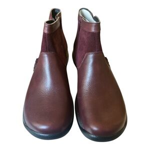 Romika Milla-84 Brown Leather Suede Side Zip Ankle Boots, Women EU 37 (US 6.5-7)